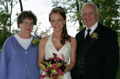 Bride and grandparents