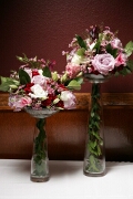 Bouquets at the reception