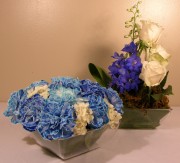 Blue - carnations and delphinium