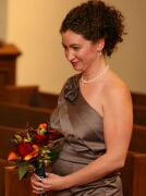 Bridesmaid and bouquet