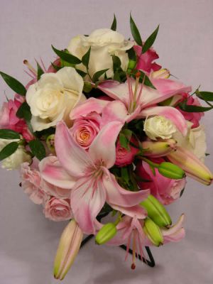 Pink Roses and Lilies