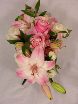 Pink Roses and Lilies