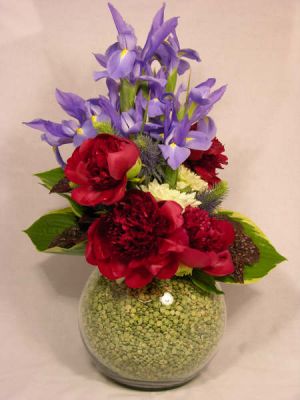 Peonies and irises