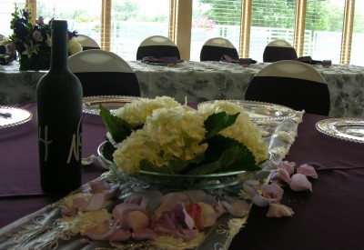 Low - hydrangea and rose petals