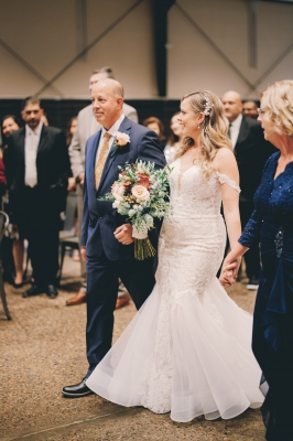 Chelsea walking up the aisle