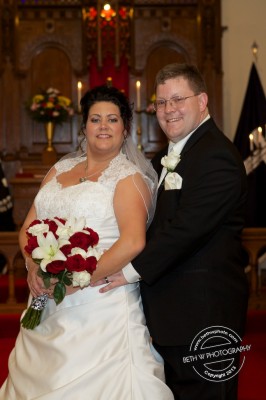 Kari and Bill at the altar