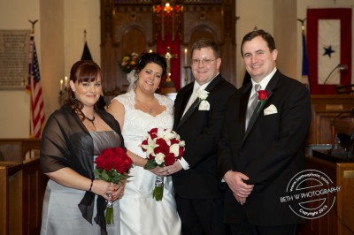 Bride, Groom, Best Man and Maid of Honor