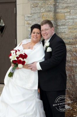 Kari and Bill in front of the Ft. Snelling Memorial Chapel