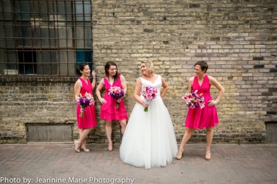 Bride and bridesmaids