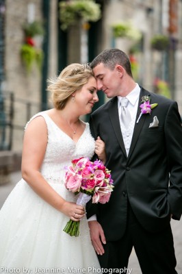 The bride and groom