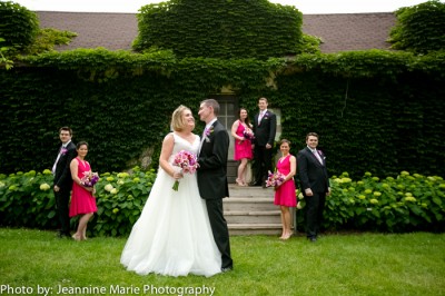 Bride, groom and wedding party