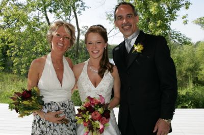 Bride and parents