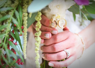 Bouquet and rings