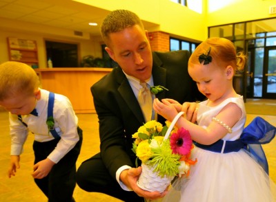 Flower girl and ringbearer