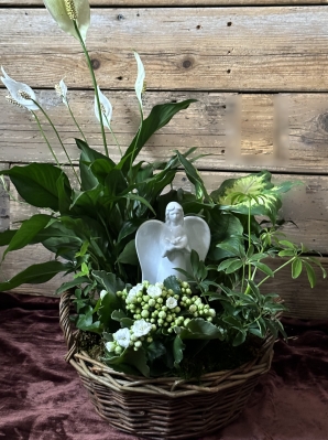 Sympathy Basket with Angel