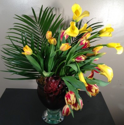 Tulips, calla lilies ($175)