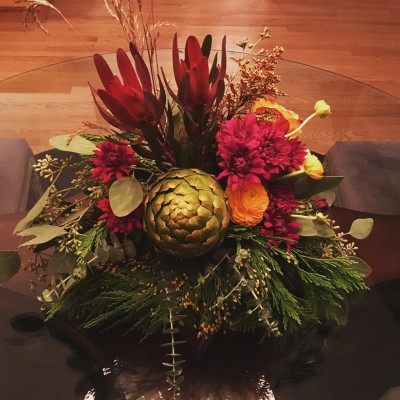 Holiday centerpiece - artichoke