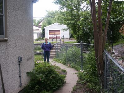 Entering the backyard - before