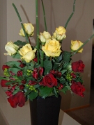 Yellow and Red Roses