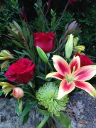 Lilies, roses, spider mums and ranunculus