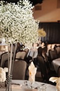 Tall centerpiece - all baby's breath
