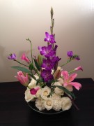 Rose, lily, freesia, gladiola ($150)