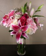 Shari's [July] bouquet - lilies and roses