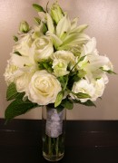 Lucy's: roses, lisianthus, lilies, hydrandea (June)