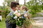 Bride and groom up close