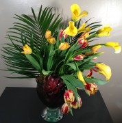 Tulips, calla lilies ($175)