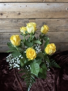 1/2 Dozen Yellow Roses