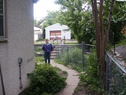 Entering the backyard - before