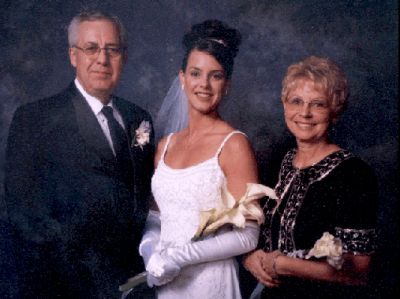 Bride and parents